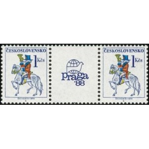 2814 (spojka vodorovná) - Poštovní emblémy - PRAGA 1988