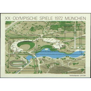 Mi DE 0723-726A (aršík) - XX. letní olympijské hry Mnichov 1972