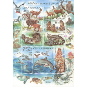 1324-1327A (aršík) - Evropská zvířata s jejich mláďaty