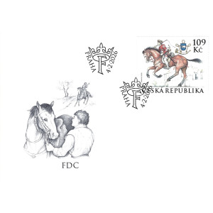 1343 FDC - Prvn&iacute; po&scaron;tovn&iacute; trať v Čech&aacute;ch