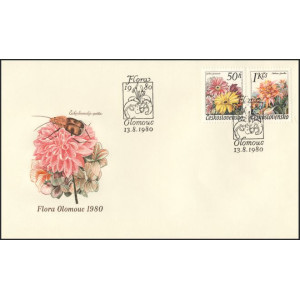 2445-2448 (s&eacute;rie FDC) - Květiny - Fl&oacute;ra Olomouc a Fl&oacute;ra Bratislava