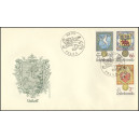 2378-2382 (s&eacute;rie FDC) - Zv&iacute;řena v heraldice - městsk&aacute; privilegia