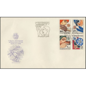 2232-2235 FDC - VI. zimn&iacute; spartaki&aacute;da spř&aacute;telen&yacute;ch arm&aacute;d v ČSSR