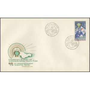 2193 FDC - ME ve stoln&iacute;m tenisu Praha 1976