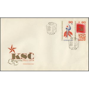 2203-2204 FDC - 55. v&yacute;roč&iacute; založen&iacute; KSČ